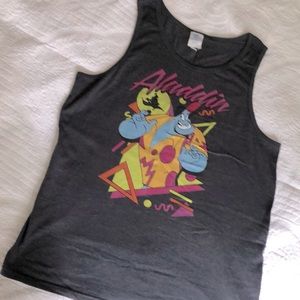 Men’s large dark heather grey tank top Aladdin vintage